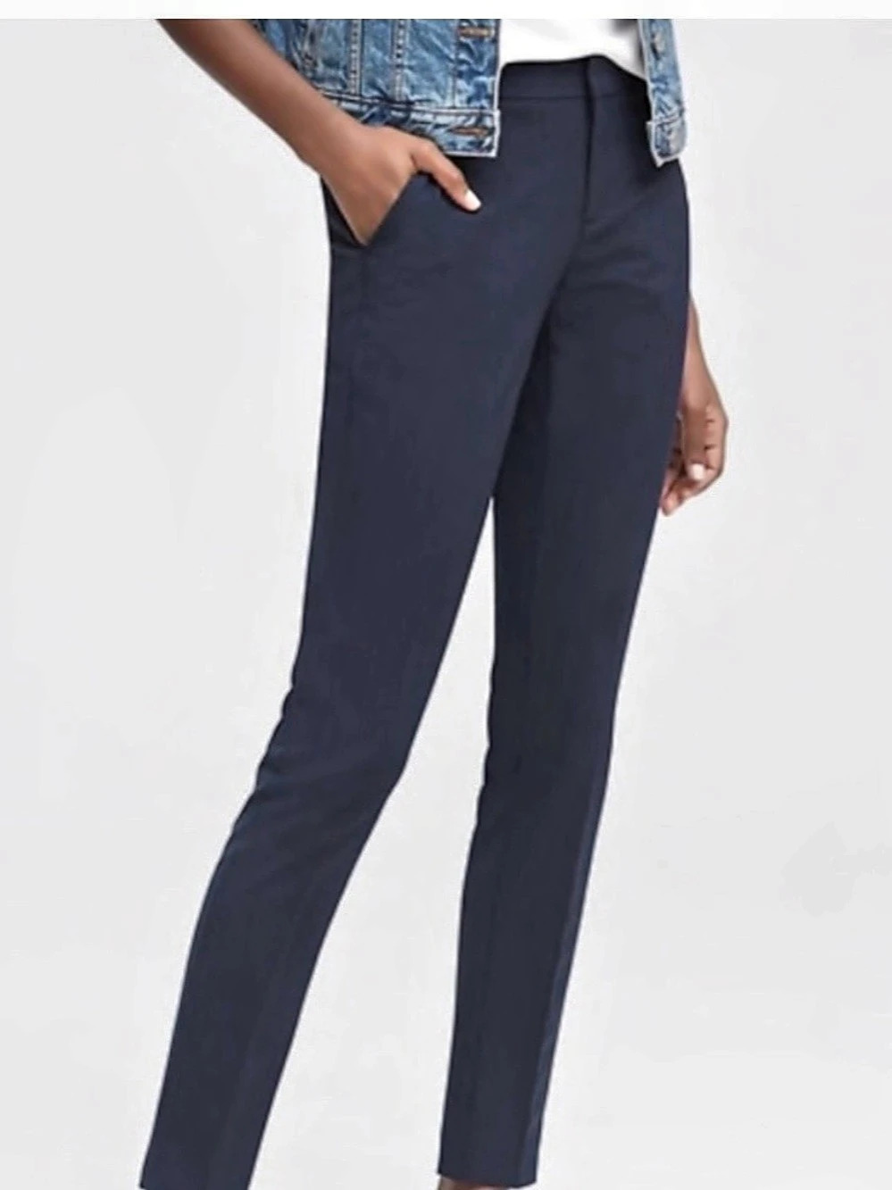 Banana Republic Ryan Ankle Pants 14S Royal Blue Stretch Work Career NWOT